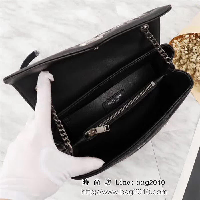 YSL聖羅蘭 Y 字形徽章 信封鏈條挎包 26597-1 YAS1311